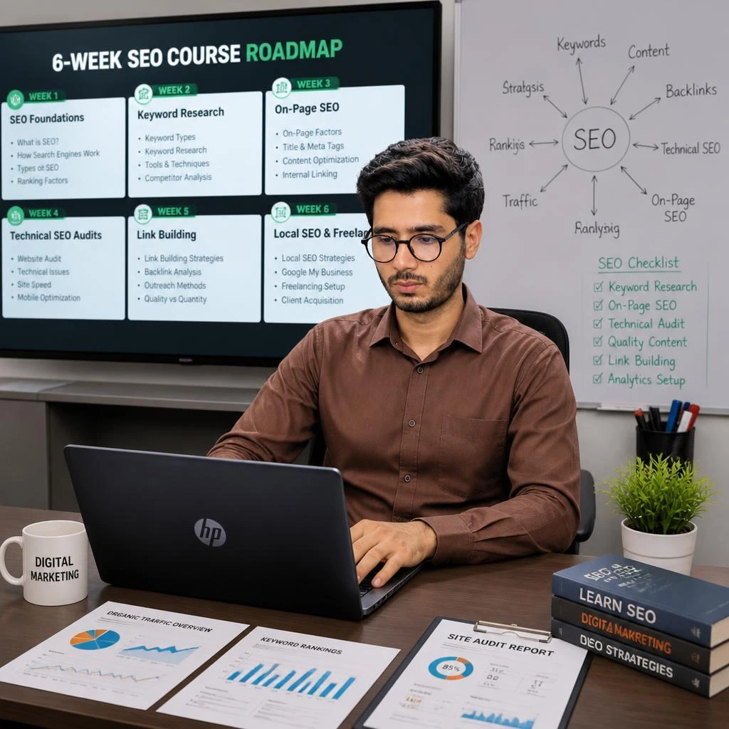 Complete 6-Week SEO Course Learning Roadmap and Training Breakdown